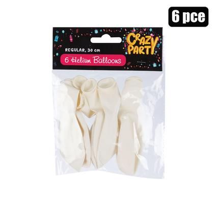  BALLOONS HELIUM 6 PIECES WHITE _0