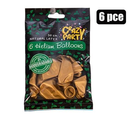 BALLOONS HELIUM 6 PIECES BIO GOLD_0