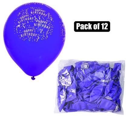 BALLOONS HELIUM BLUE WITH HAPPY BIRTHDAY PRINT_0