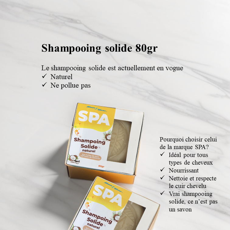 SPA - Shampooing solide naturel sans parfum sans colorant 80gr _1