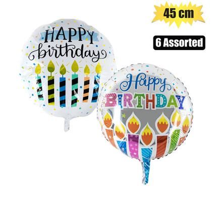  BALLOON WITH STICK AIR AND BIRTHDAY ASSTD 45cm_0