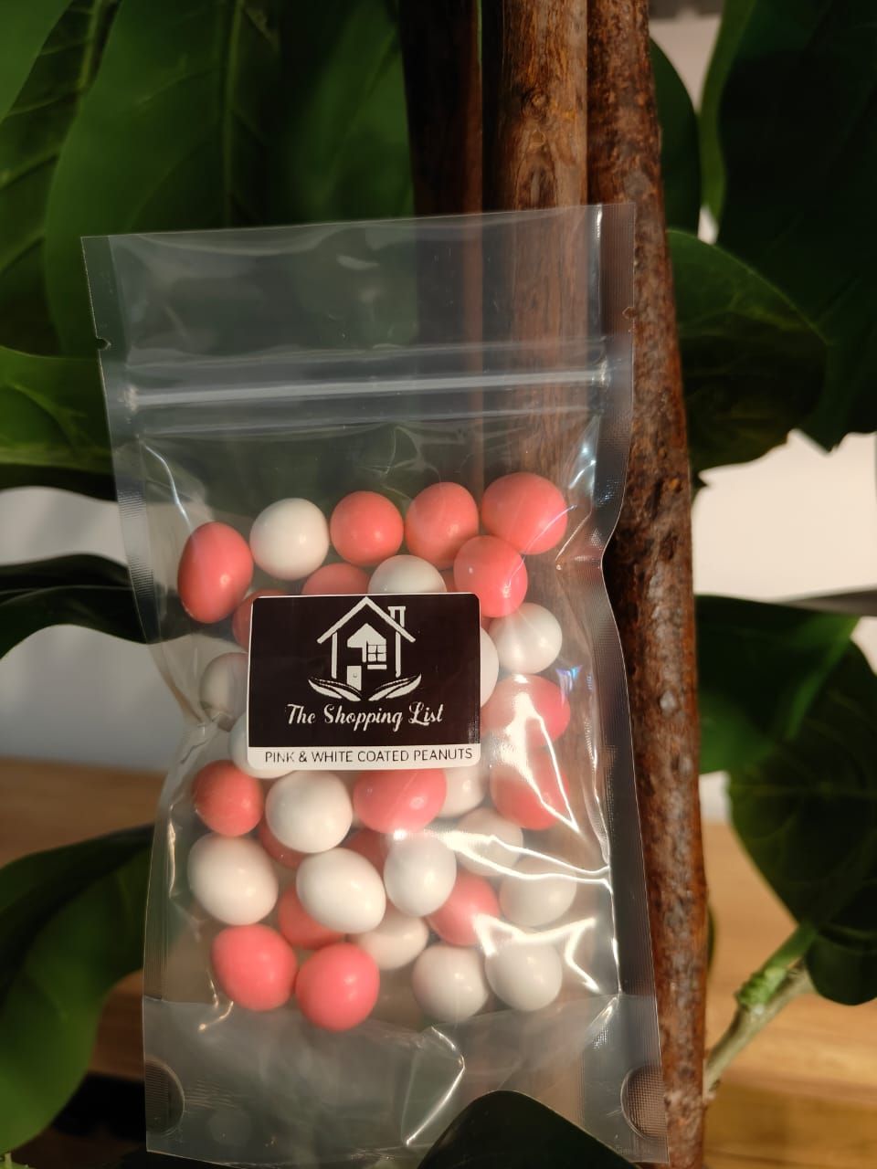 Pink & White Coated Peanuts _0