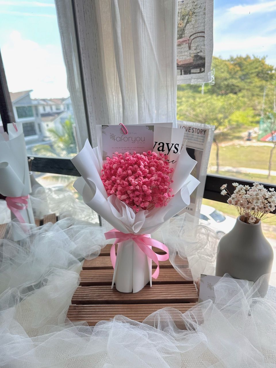 Small Dried Baby Breath Bouquet_0