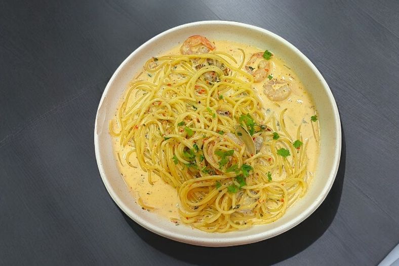 CREAMY SPICY SEAFOOD SPAGHETTI _0