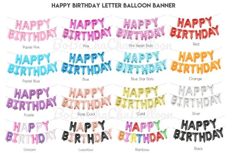 16inch Foil Birthday Banner_0