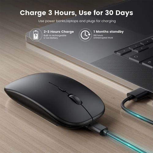 Generic Souris Sans Fil Rechargeable - 2.4Ghz - Noir_2