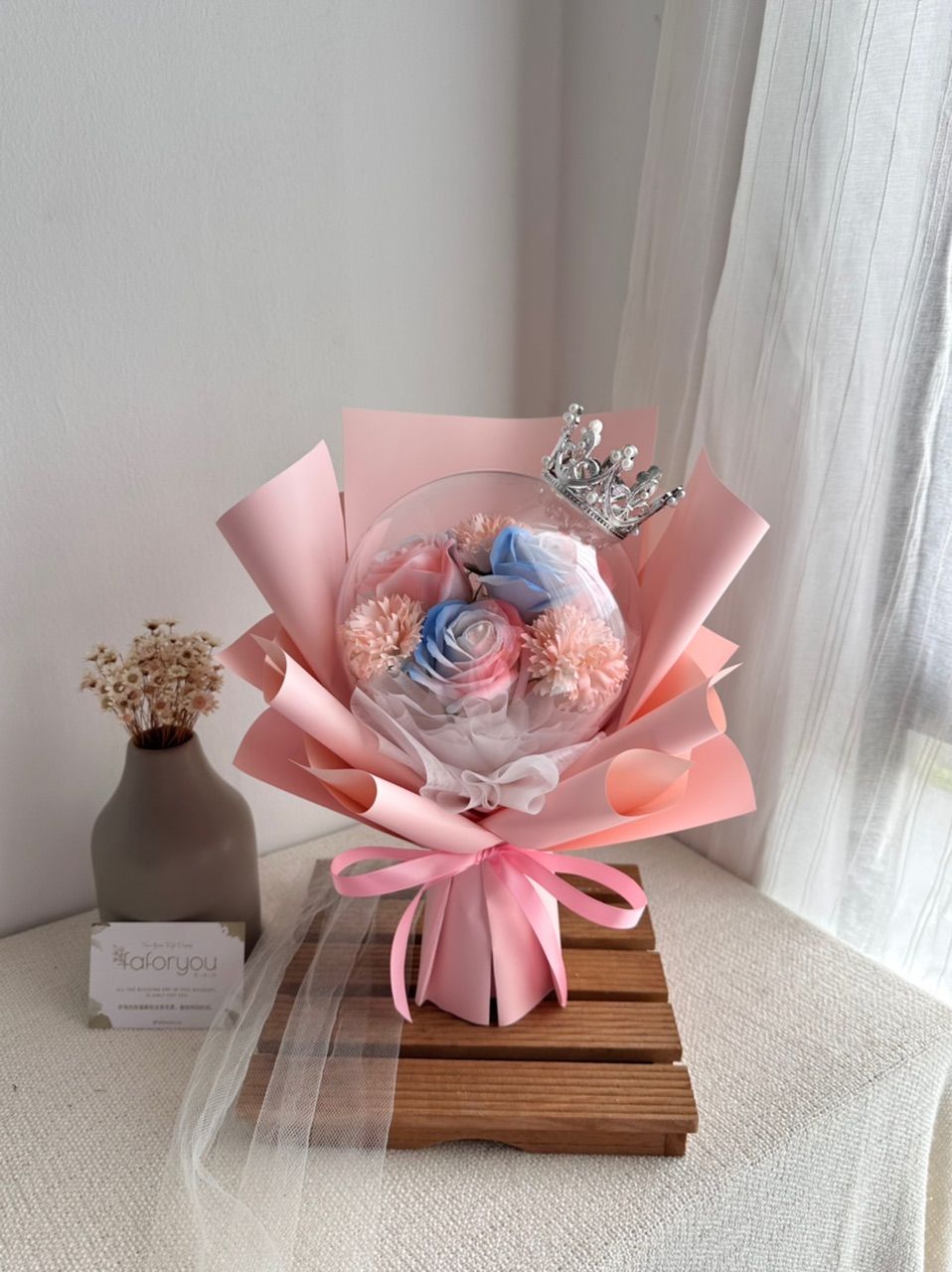 6 Stalk Mixed Acrylic Ball Bouquet_0