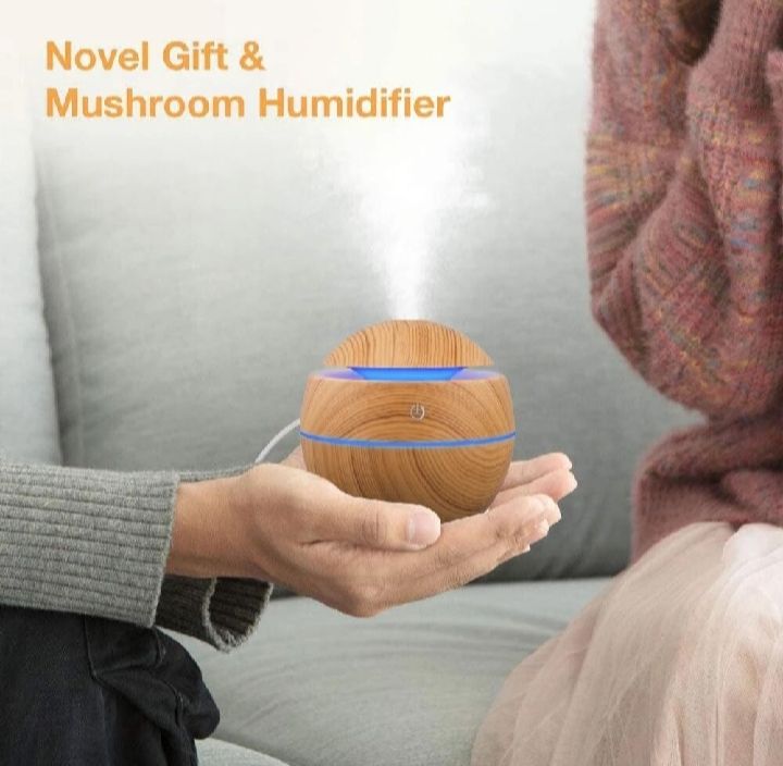 ග Humidifier Electric Air Aroma Diffuser Wood Ultrasonic Air Humidifier Essential Oil Aromatherapy Cool Mist Maker for Bedroom_1
