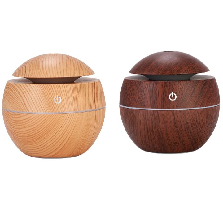 ග Humidifier Electric Air Aroma Diffuser Wood Ultrasonic Air Humidifier Essential Oil Aromatherapy Cool Mist Maker for Bedroom_4