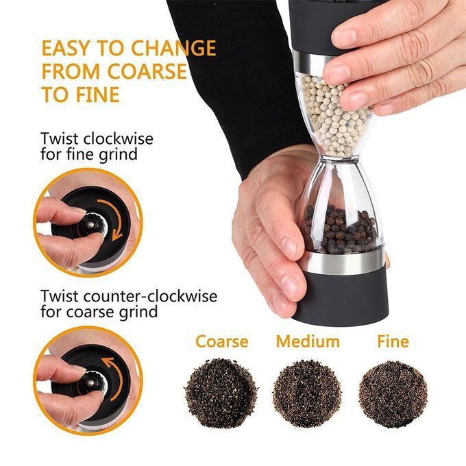 hour glass 2 in 1 Dual Salt Pepper Mills,_2