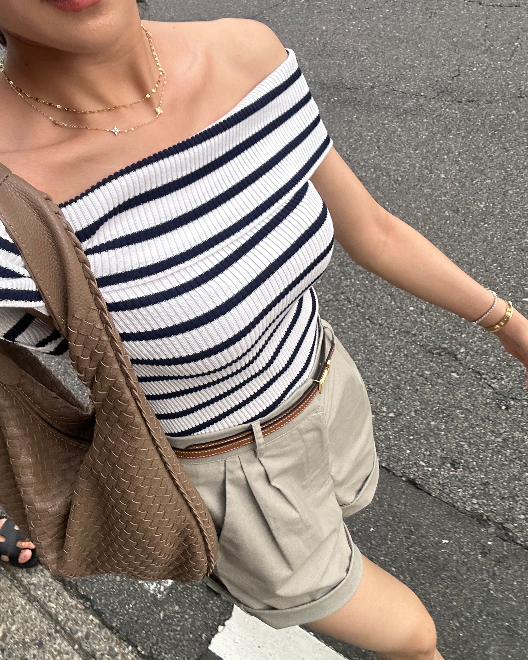 STRIPE OFF SHOULDER TOP _2