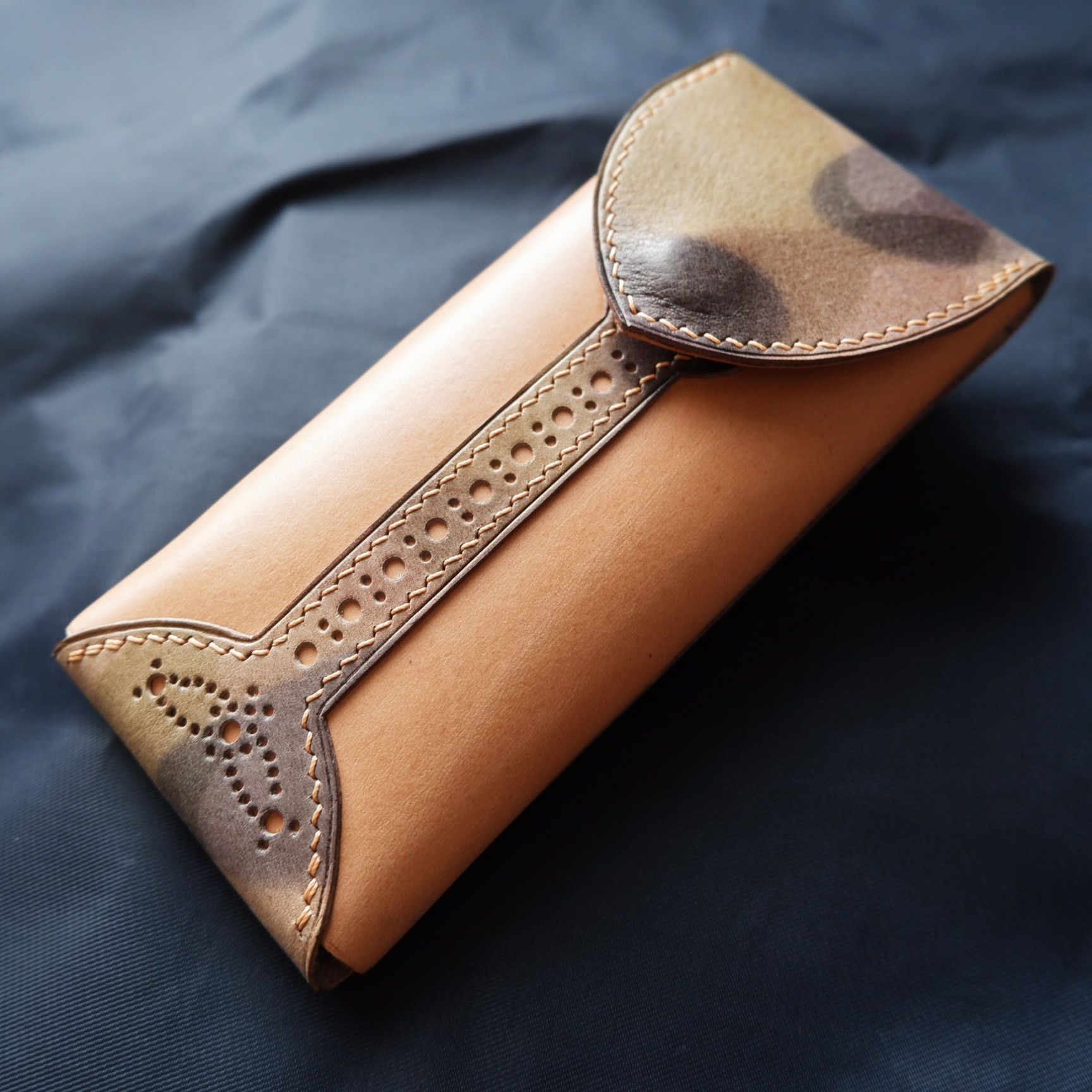 Watch Pouch in Camoflage leather_0