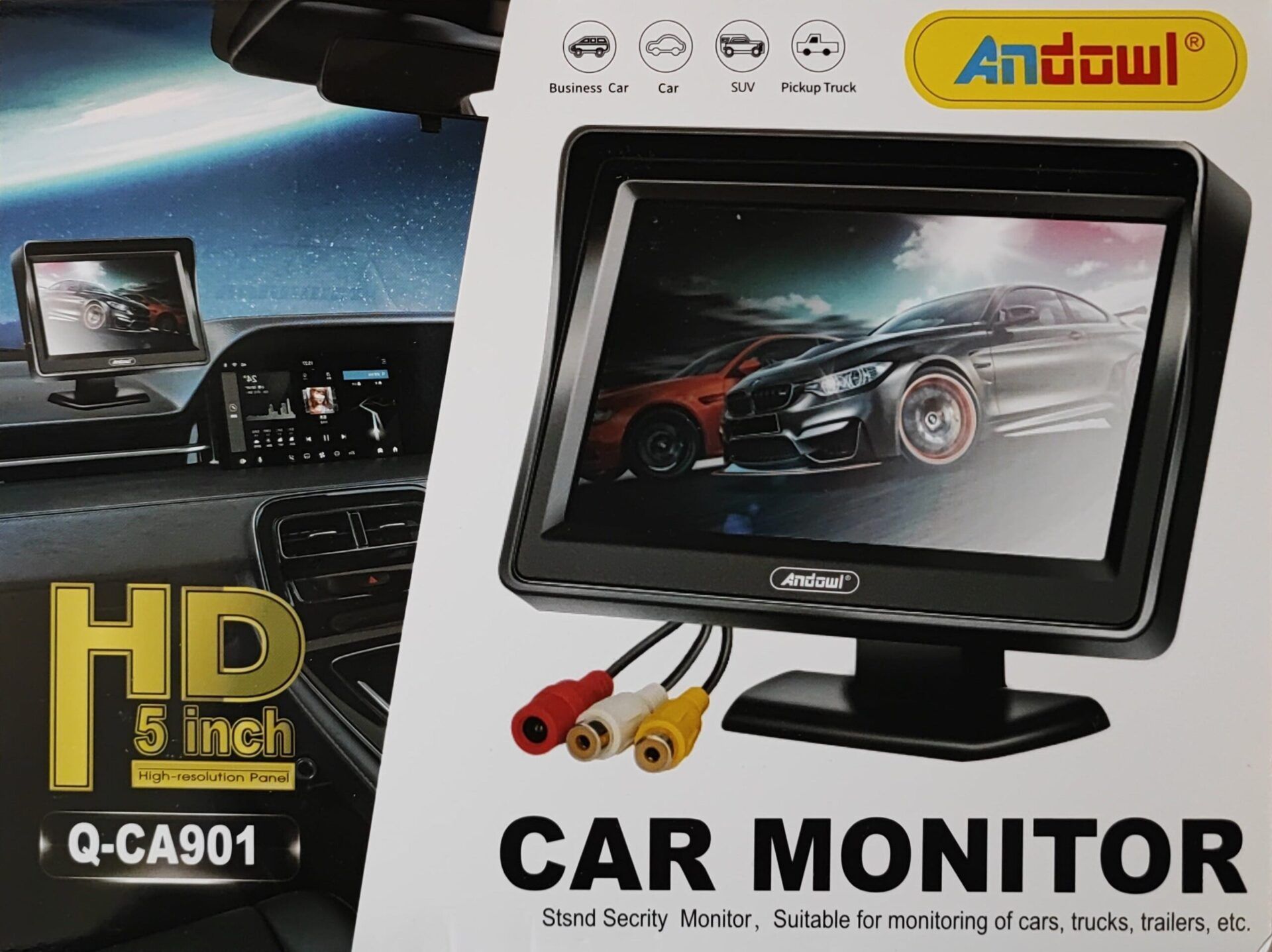 Andowl Q-CA901 5 Inch HD Color AV TFT-LCD Monitor_0