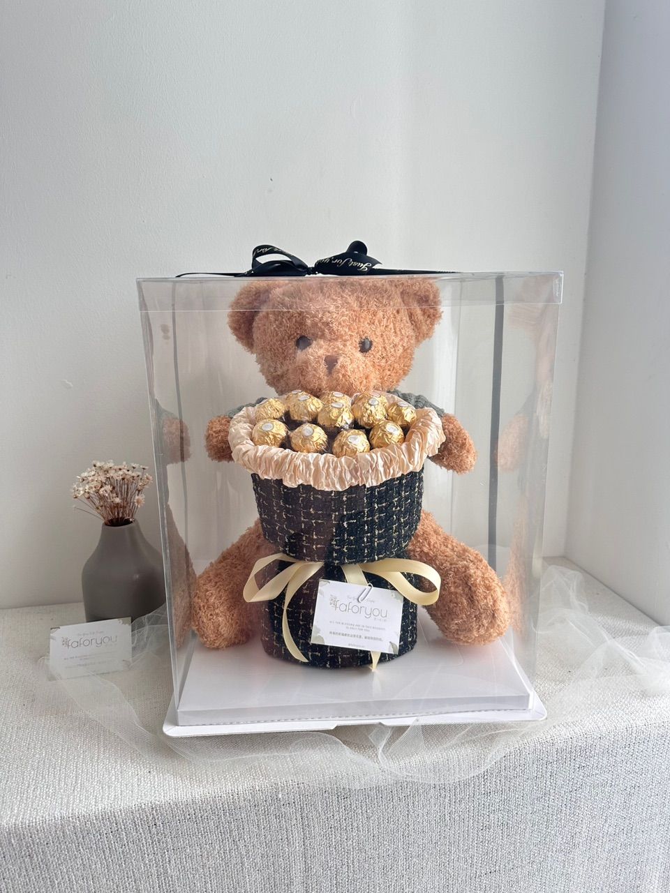 50cm Bear Chocolate Round Bouquet_1