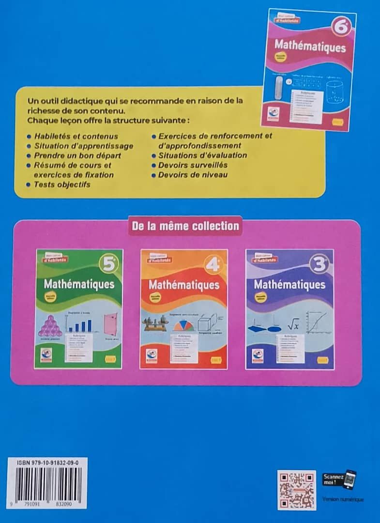 Mathematique / Cahier d’habileté - 6ieme (JD Editions)_1