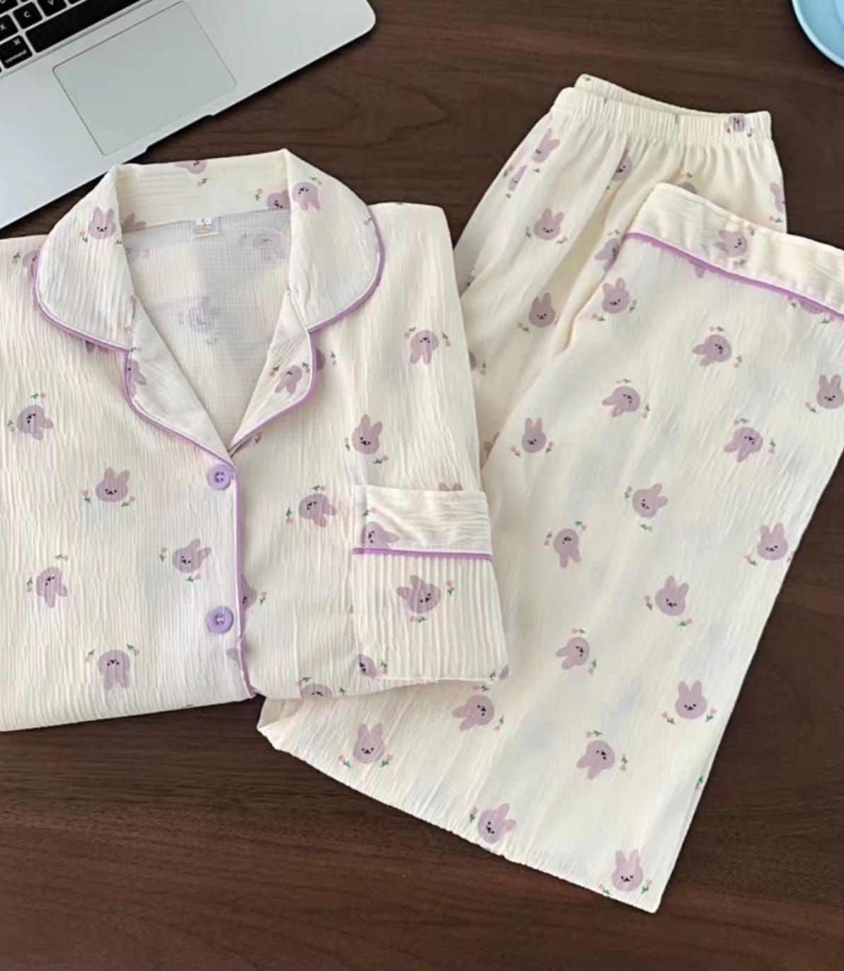 Purple bunny pajama Korean style_0