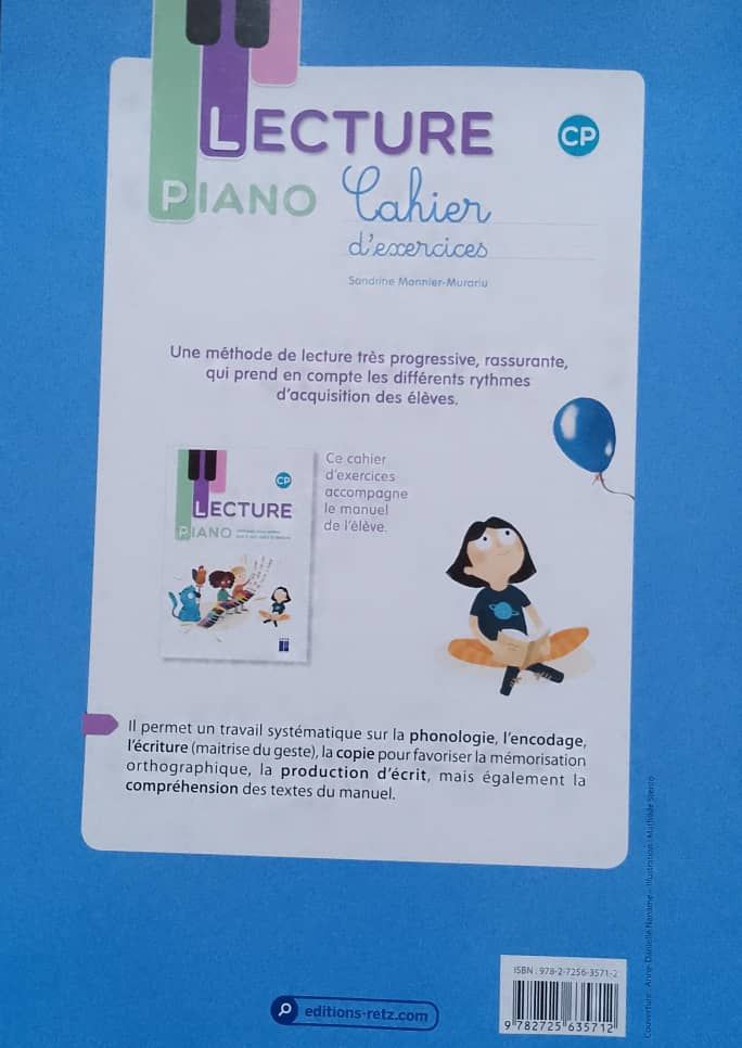 Lecture Piano, Cahier d'exercices (Retz) - CP_1