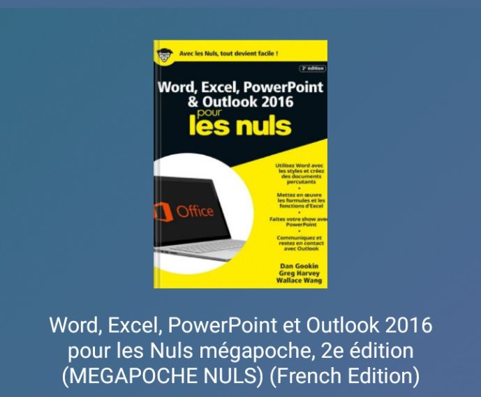 Word, Excel, PowerPoint et Outlook 2016_0