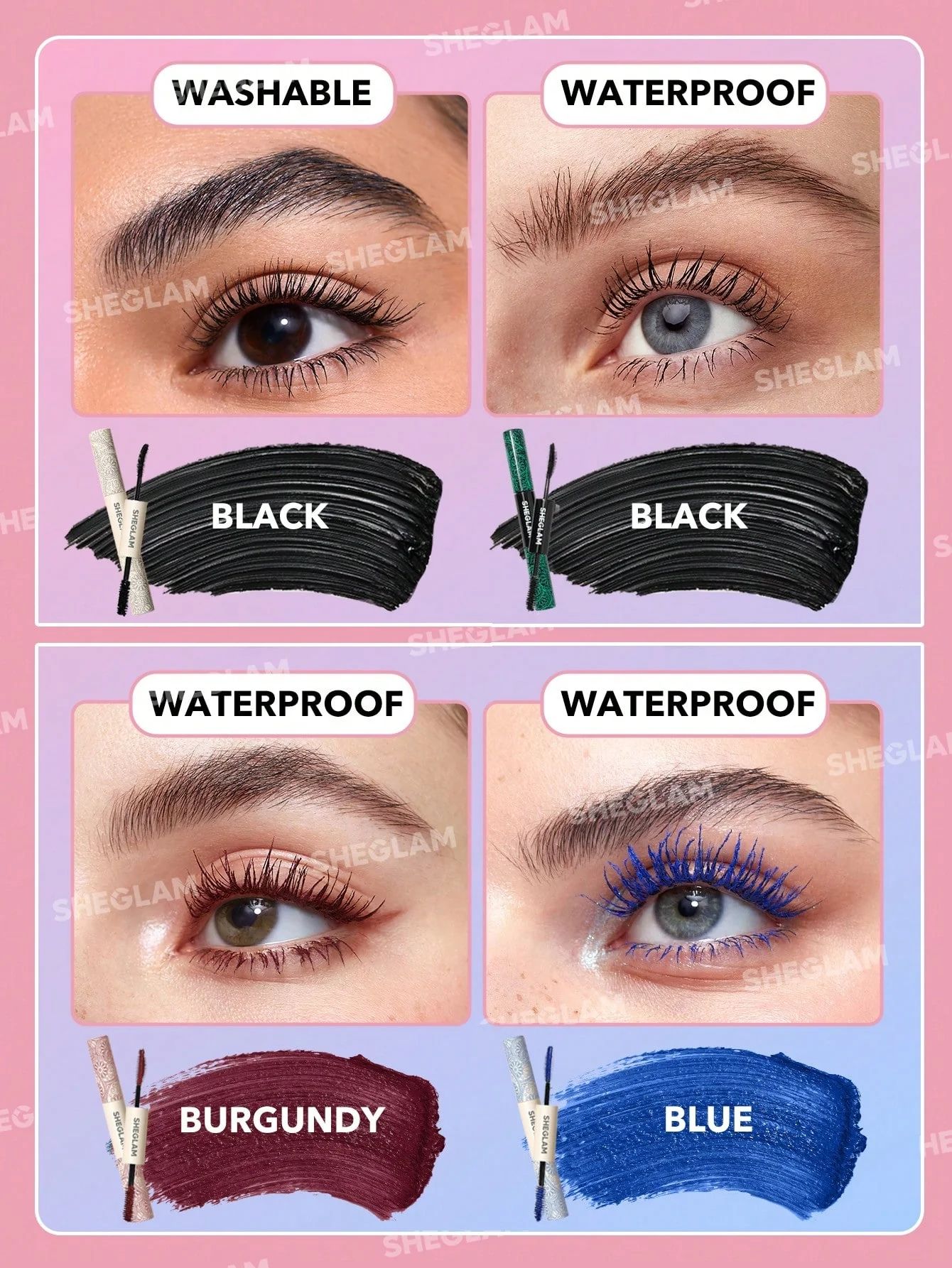 SHEGLAM All-In-One Volume & Length Mascara - Waterproof Blue_5