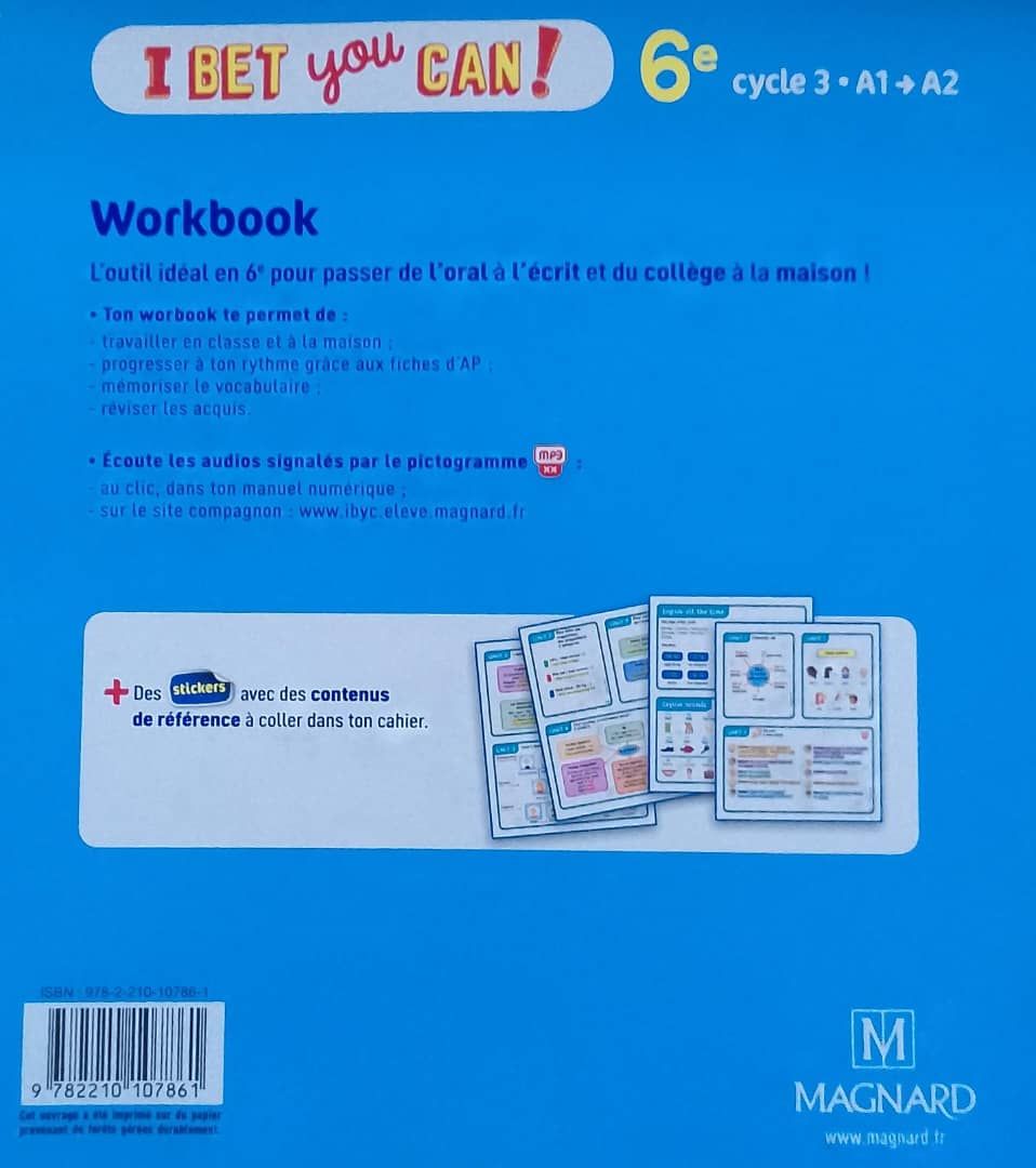 Anglais, I really bet you can / Workbook (Magnard) - 6ieme_1