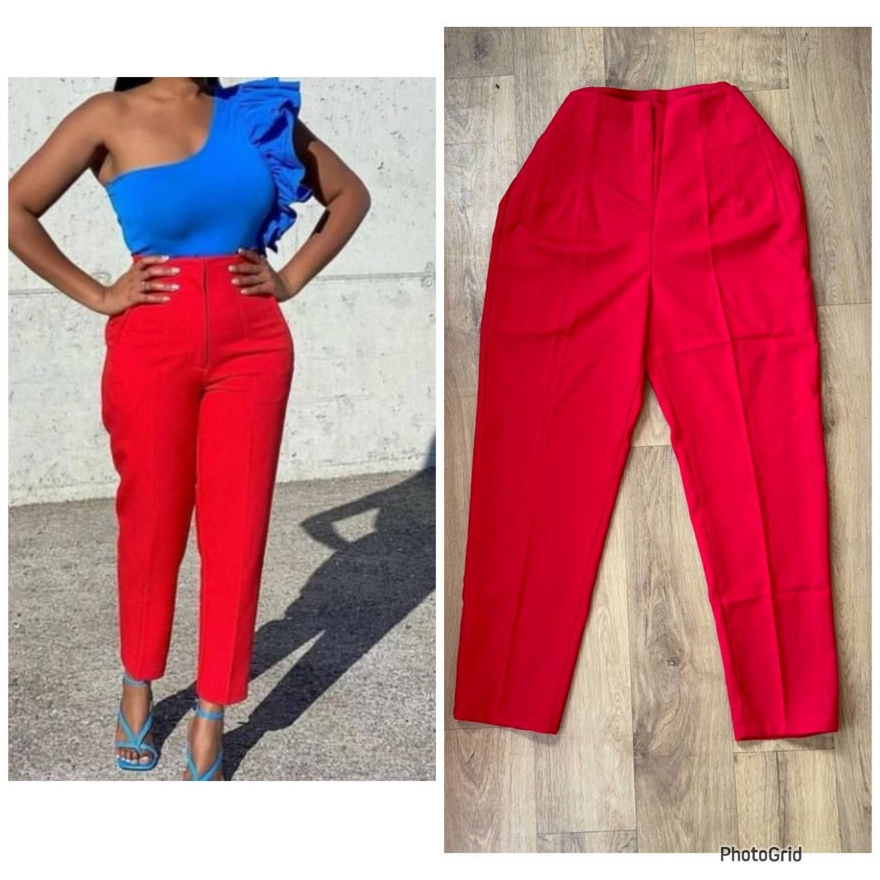 Pantalon Rouge Coton_0