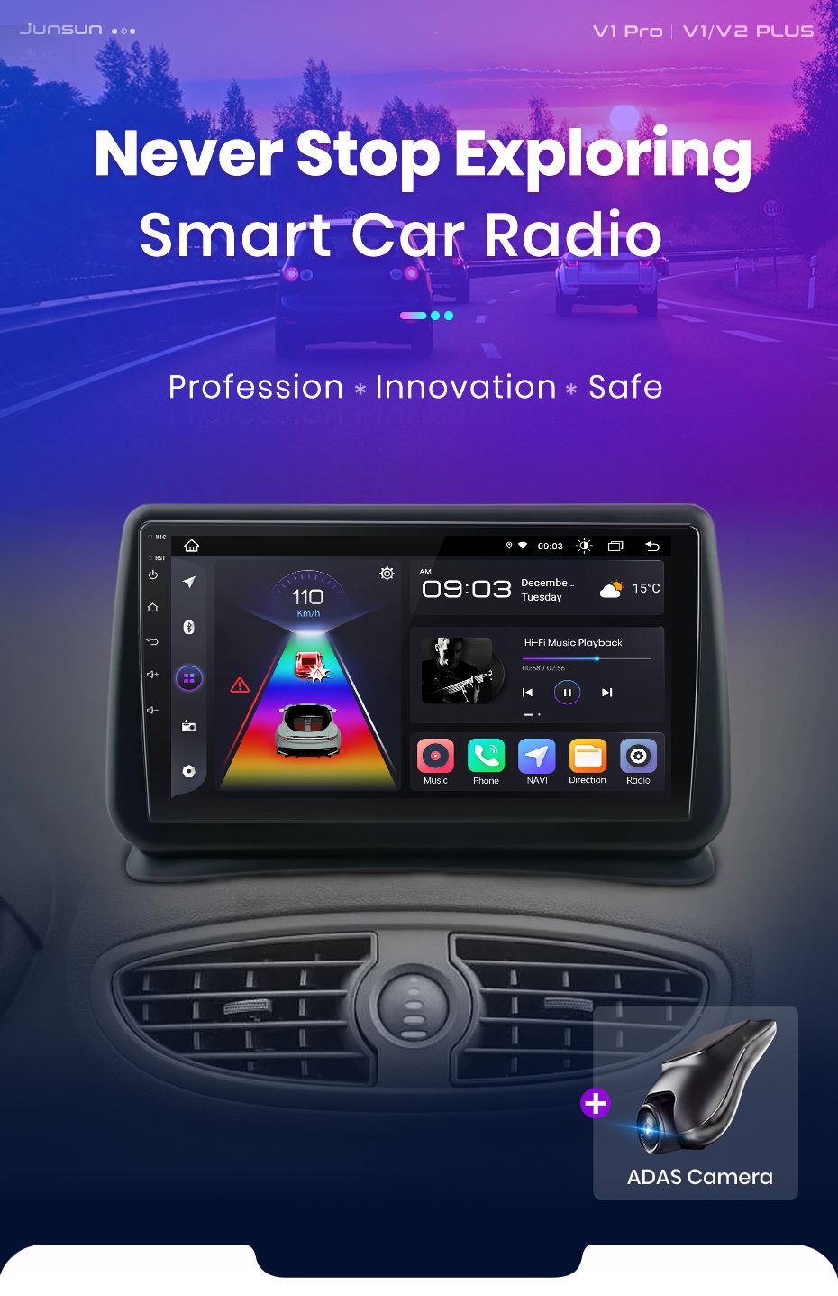 Rádio 9" Renault Clio 3 2005-14 android CARPLAY WIFI GPS 2/32GB Novo_5