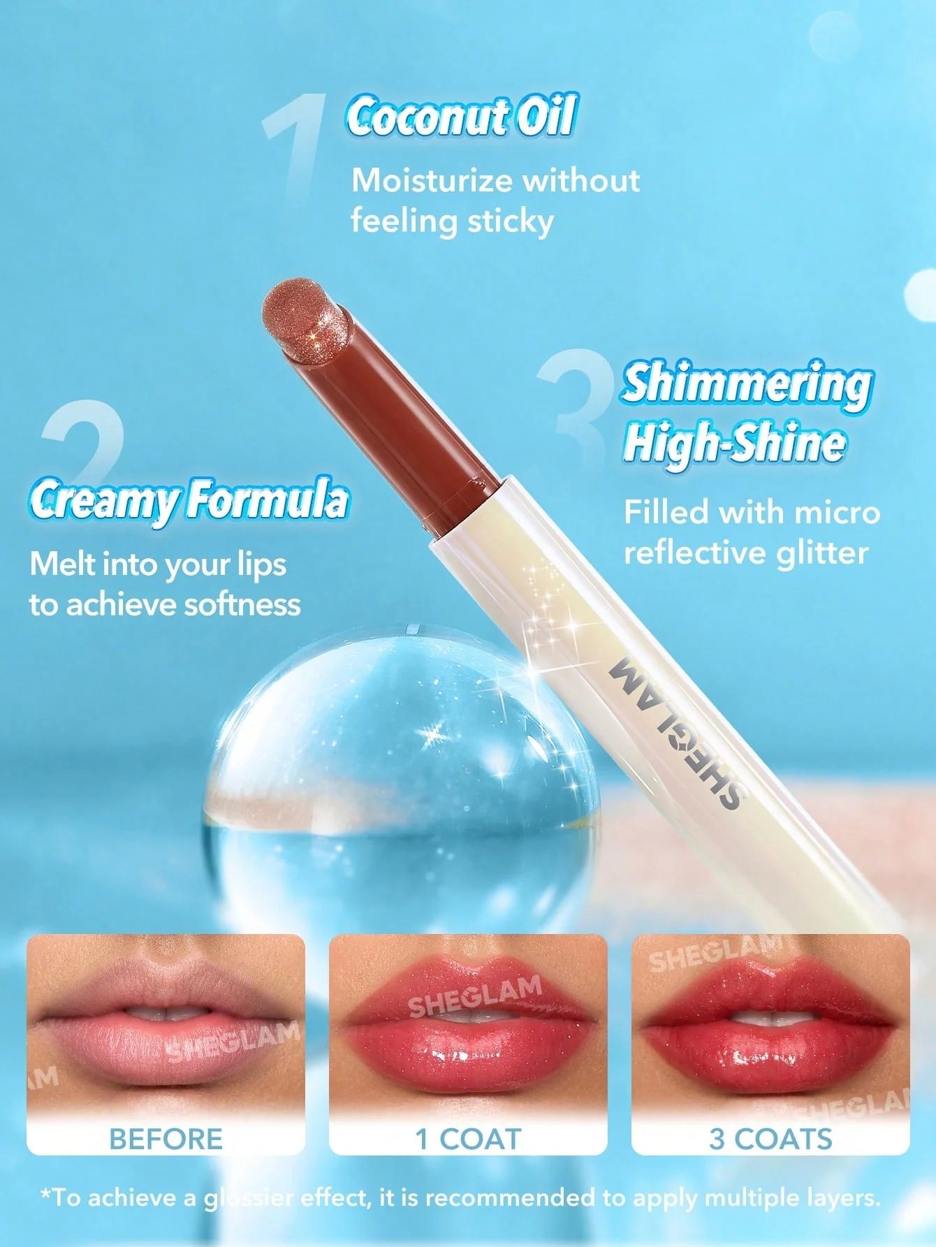 SHEGLAM Pout-Perfect Shimmer Lip Plumper - First Crush_5