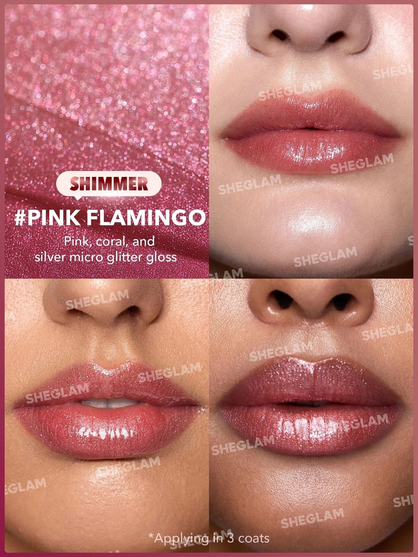 SHEGLAM Pout-Perfect Shimmer Lip Plumper - Pink Flamingo_1