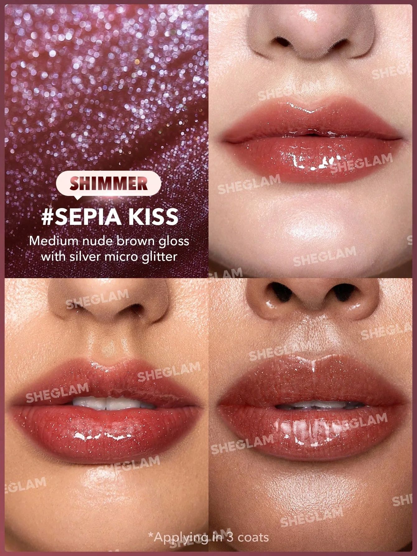 SHEGLAM Pout-Perfect Shimmer Lip Plumper - Sepia Kiss_1