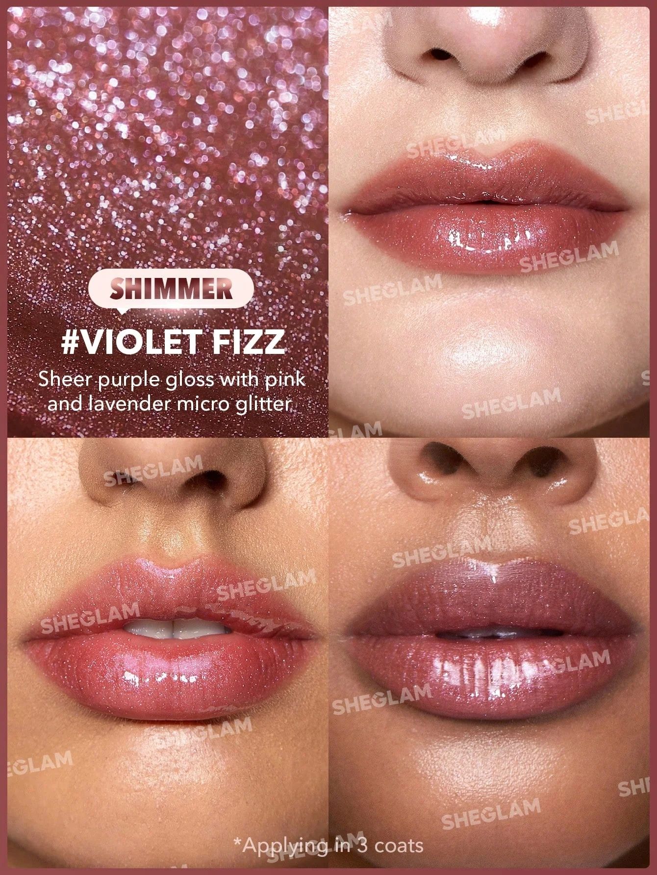 SHEGLAM Pout-Perfect Shimmer Lip Plumper - Violet Fizz_1