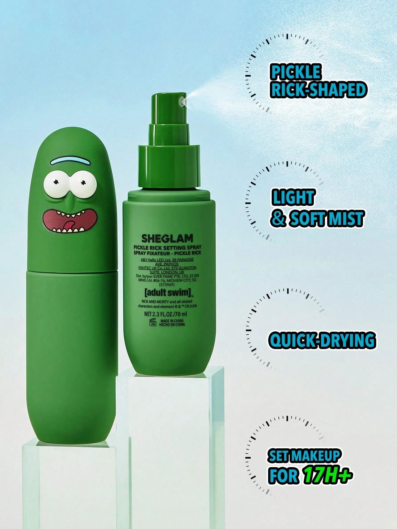 SHEGLAM X Rick and Morty Pickle Rick Setting Spray_4