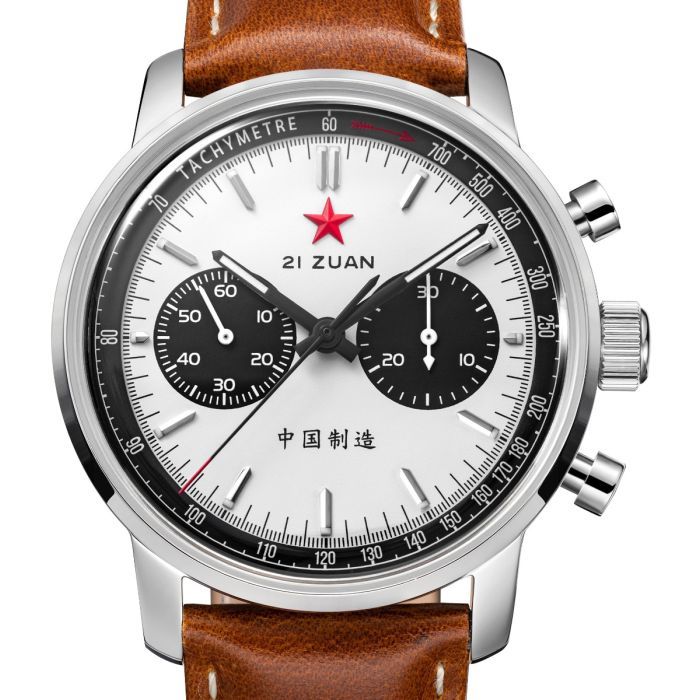 42mm 1963 Red Star Chronograph Seagull ST19, WHITE PANDA SPORT, Sapphire_1