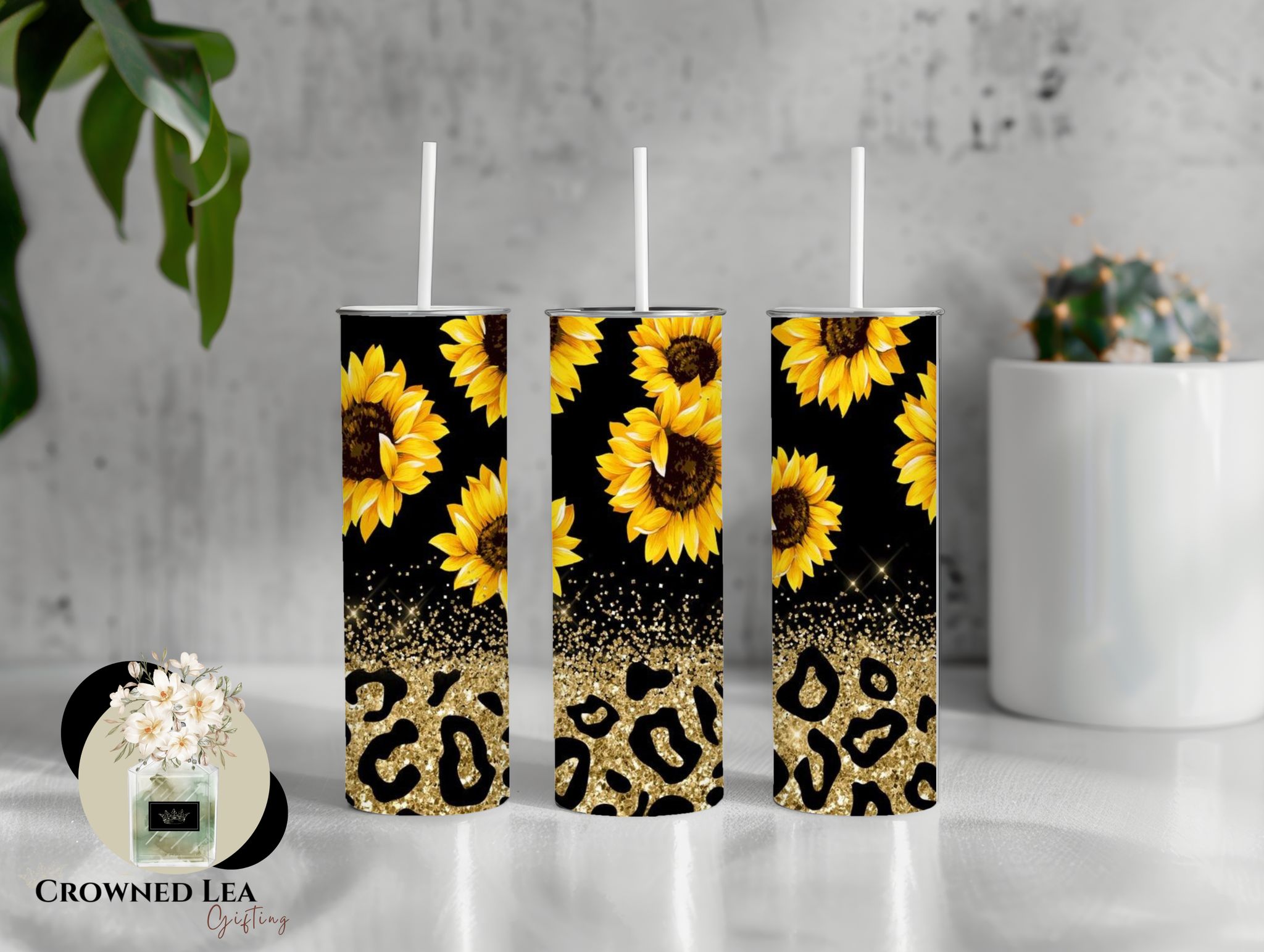 Sparkling Sunflower 590ml Skinny Tumbler _0