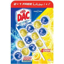 Dac 4 Function Formula Toilet Rim Block Juicy Lemon Scent (2+1 free)_0