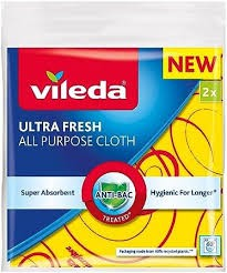 Vileda Ultra Fresh Assorted Antibacterial Microfiber Cloths (2+1 Free)_0