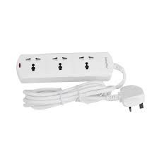 Samra Plus 3 Way 1m Extension Socket - White_0