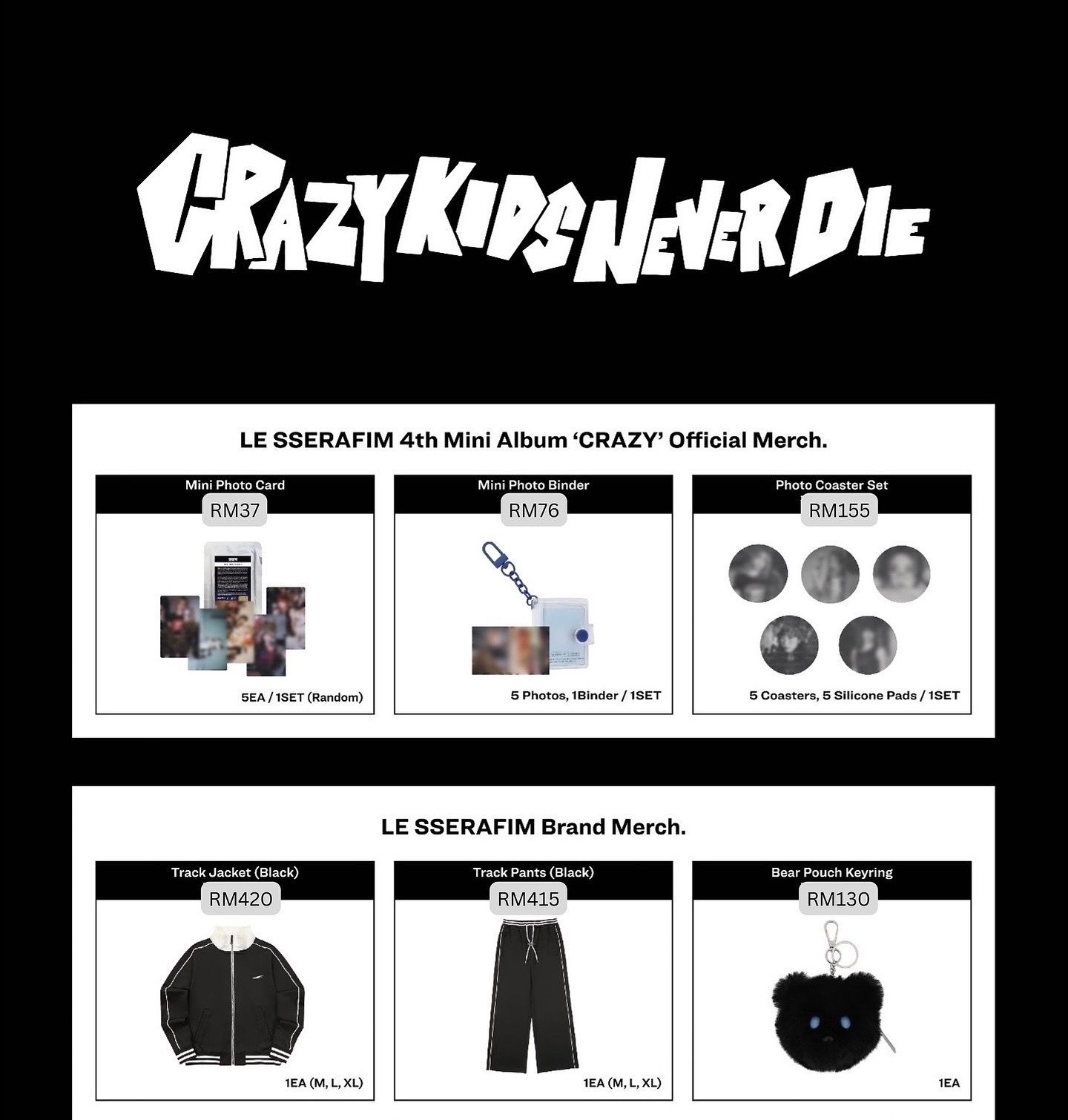 [Pre-order] LE SSERAFIM CRAZY KIDS NEVER DIE_0