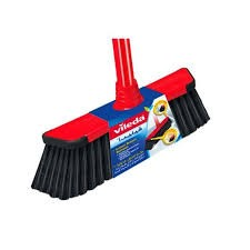 Vileda Black & Red Indoor Broom with Stick_0