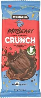 Feastables Mr Beast Milk Chocolate Bar with Puffed Rice_0