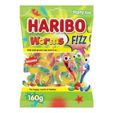 Haribo Worms Sour Gummies - artificial colors free_0