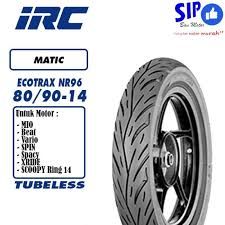 IRC BAN MOTOR 80/90-14 ECOTRAX NR96 TUBELESS_0