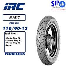 IRC BAN MOTOR 110/90-12 NR 83 TUBELESS_0