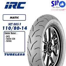 IRC BAN MOTOR 110/80-14 SCT 005 TUBELESS_0