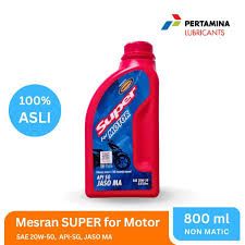 MESRAN OLI PERTAMINA SUPER MOTOR 20W50 SG/MA 0.8 L (PCS)_0