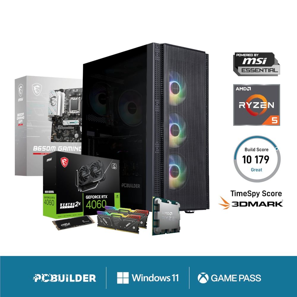 PCBuilder AMD Ryzen 5 7600 SPECIALIST Windows 11 Gaming PC_0