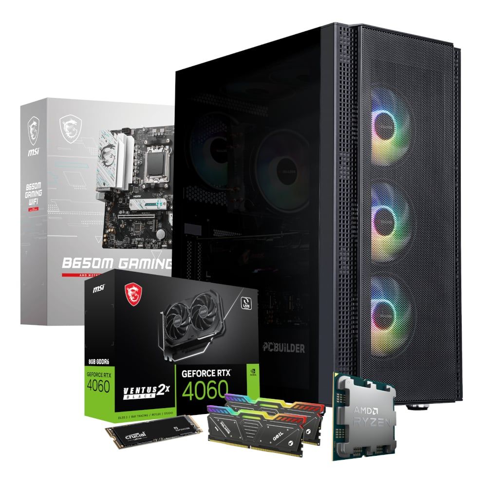 PCBuilder AMD Ryzen 5 7600 SPECIALIST Windows 11 Gaming PC_1