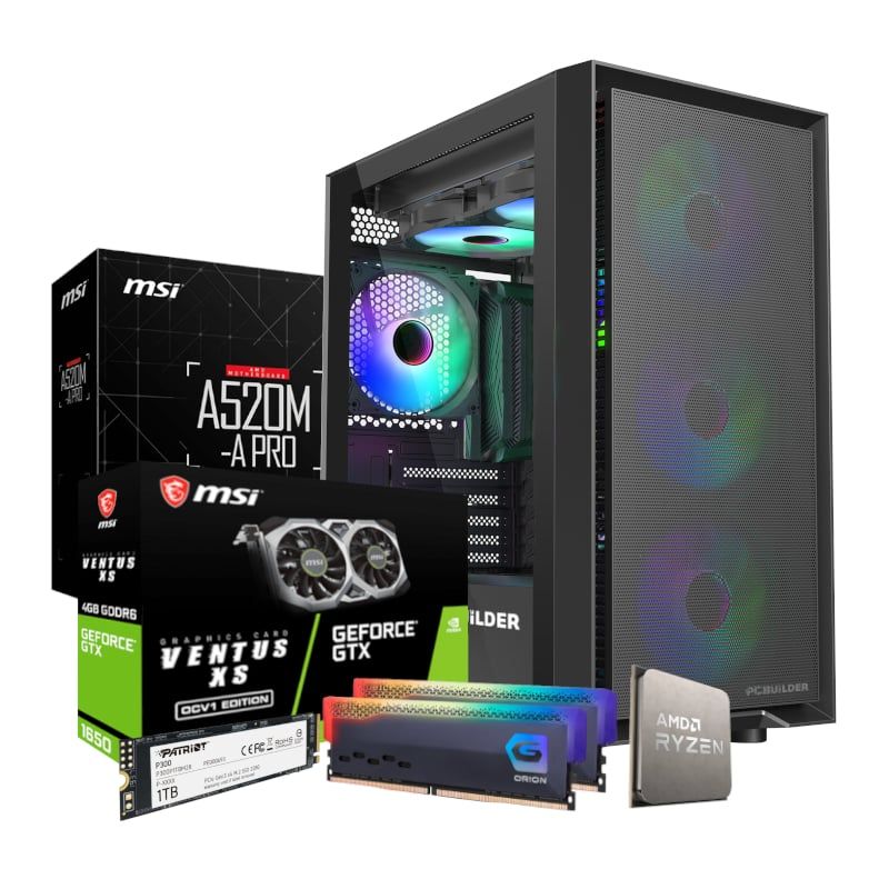 PCBuilder AMD Ryzen 5 5500 SCOUT Windows 11 Gaming PC_1