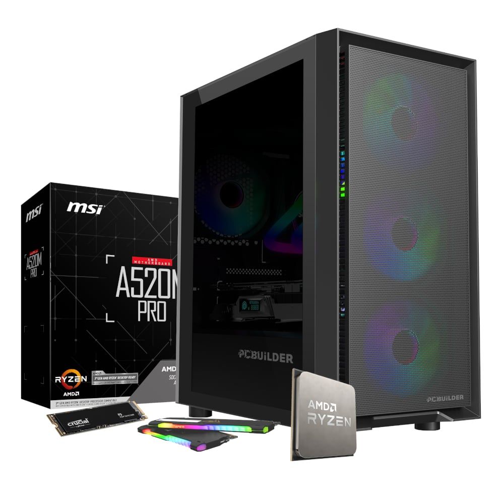 PCBuilder AMD Ryzen 5 5600GT DEFENDER Windows 11 Gaming PC_1