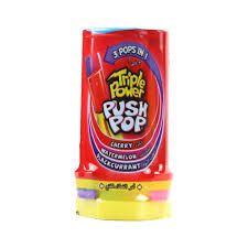 Push Pop Triple Power Hard Candies Cherry  Watermelon & Blackcurrant Flavor_0