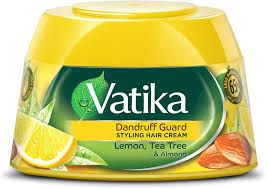 Vatika Naturals Dandruff Guard Styling Hair Cream with Lemon  Tea Tree & Almond - alcohol free  sulfates free  phthalates free_0